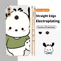 เคสโทรศัพท์ชุบ Pochacco สำหรับ Xiaomi Mi 8 9 10 10T 11T 12T Pro 10 Youth 12 11 Lite 5G NE Redmi K30S K50จีนด้านข้าง TPU ฝาหลัง