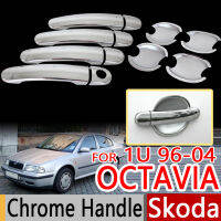 สำหรับ S Koda O Ctavia Mk1 1U 1U2 1996-2004โครเมี่ยมมือจับประตูครอบคลุมตัดชุด4ชิ้นอุปกรณ์เสริมในรถยนต์สติกเกอร์รถจัดแต่งทรงผม2000