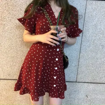 M034 - Váy Đầm Bé Gái Chấm Bi Đen Ba Bông Hoa Trắng 9kg-46kg SORA CHAN