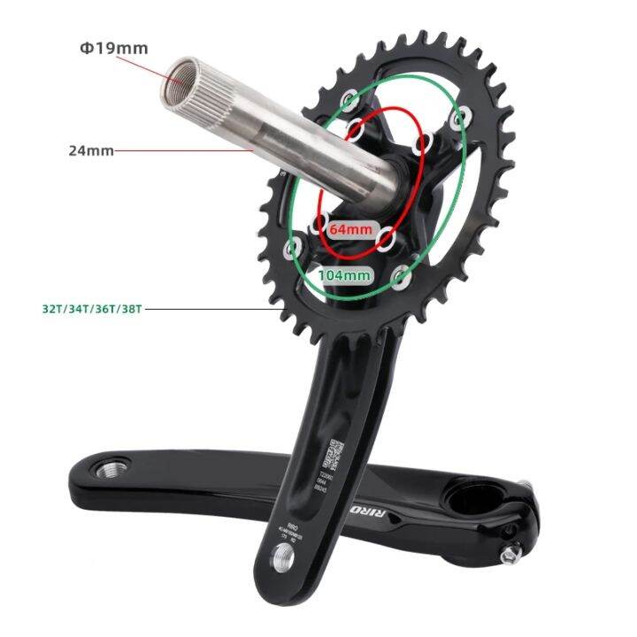 hassns-xt-104bcd-จักรยาน-crankset-170มม-จักรยาน-crank-อลูมิเนียม-chainring-32t-34t-36t-38t-พร้อมวงเล็บด้านล่าง175มม-mtb-crank