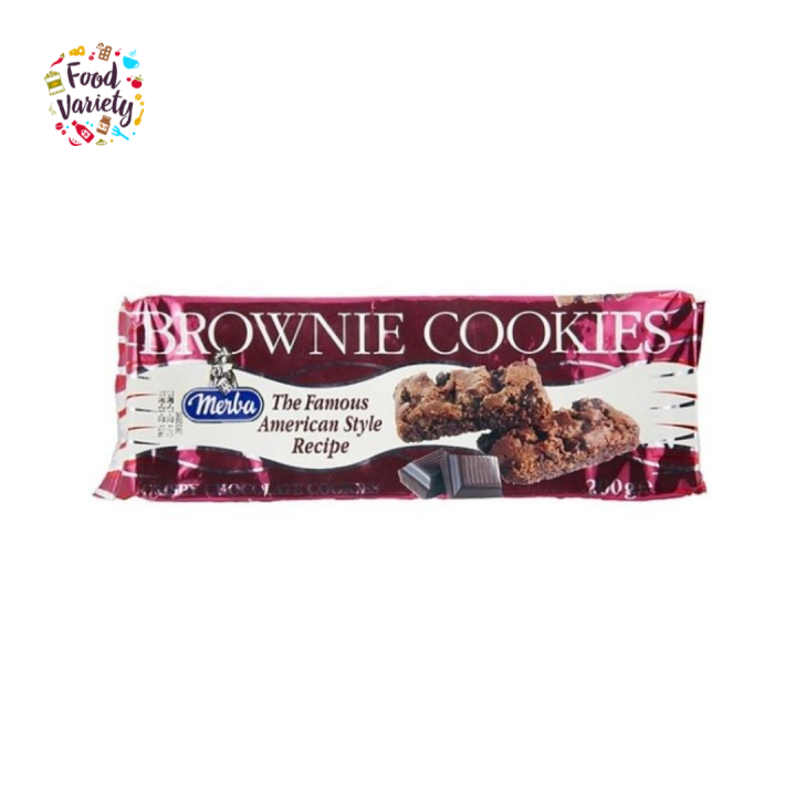 Merba Brownie Cookies Crispy Chocolate 200g เมอร์บา บราวนี่ คุกกี้รสช็อกโกแลต 200 กรัม Lazada