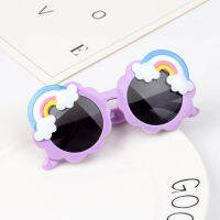 【cw】NEW Kids Sunglasses Children Cute Pink Blue Yellow Colored Glasses Girls Boys Baby Round Shades Trends 2022 Party UV400