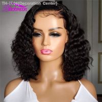 Indian Human Hair Wigs Deep Wave Short Bob Wigs for Women Transparent 4x4 Lace Closure Wig Pre Plucked Deep Curly Hair Natural [ Hot sell ] Decoration Center