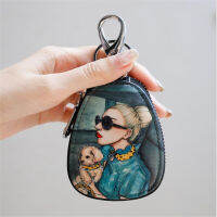 【CW】Fashion Key Bag Cartoon Women Girl Students Leather Key Wallets Key Case For Car Key Chains Cover New Lovely Zipper Key Holder