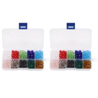 600 Pcs Glass Beads, 8mm 10 Color Faceted Beads Crystal Beads for Jewelry Making, DIY Beading Projects, Bracelets