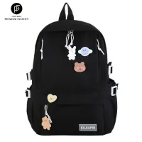 [PLOVER⚡Free shipping prompt goods wholesale⚡Large bag nylon backpacks, bag backpacks shoulder back ground color style minimalist style Kempas,JUSTSTAR Large-capacity nylon backpack Korean style simple campus style solid color backpack,]