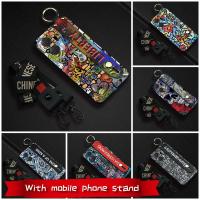 Kickstand Cute Phone Case For Honor X7a Fashion Design Shockproof Lanyard Dirt-resistant Phone Holder Wristband cover