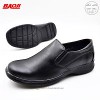 BAOJI รองเท้าหนังนักศึกษา รองเท้าหนังทำงาน รองท้าทางการ พื้นเรียบ สีดำ รุ่น BJ3472 ไซส์ 39-45