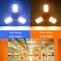 UFO LED Light E27 Deformable LED Garage Light 40W 60W 80W LED Bulb 220V Folding Lamp E26 Warehouse Industrial Lighting 110V 2835