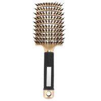 Boar Bristle Hair Brush-Curved And Vented Detangling Hair Brush For Women Long,Thick,Thin Curly Hair Vent Brush Gift Kit