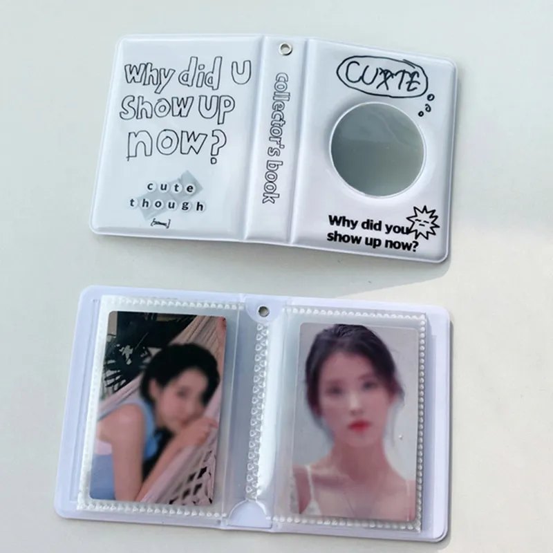 3 Inch Kpop Photocard Binder Holder Book, Mini Photo Album Kpop Photocard  Binder, Square Hollow Photo Card Holder Kpop Album 40 Pockets with Lovely  Pendant for Photo Collection ( Blue ) 