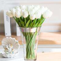 hotx【DT】 10/30pcs Artificial Flowers Real Wedding Bride Bouquets Pu for Vase