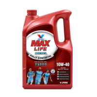 น้ำมันเครื่องวาโวลีน แมกซ์ไลฟ์ ดีเซล สังเคราะห์ 10W40 ขนาด 6+1 ลิตร VALVOLINE MAXLIFE DIESEL