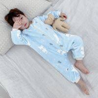 1 to 5 Years Winter Flannel Childrens Pajamas Sleeping Bags Rompers for Boys and Girls One-piece Suits for Home Wear