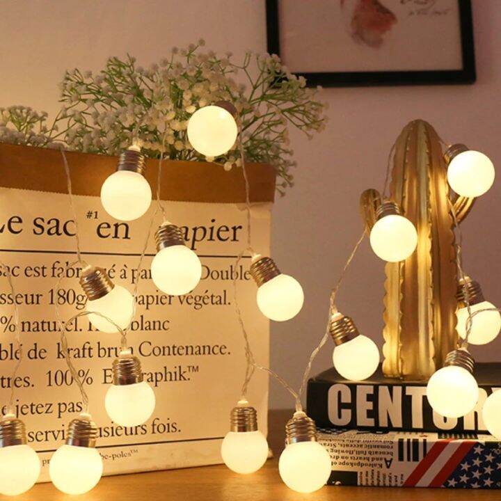 Lampu LED, 1.5/3M LED Bola Garland Cahaya Daya Baterai Tali Peri Lampu