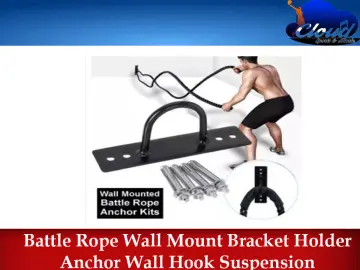 2Pcs Battle Rope Wall/Ceiling Mount Anchor Bracket Hook for