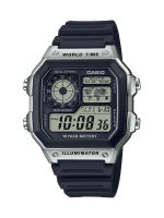 Casio Mens 10-Year Battery Japanese Quartz Watch with Resin Strap, Black, 21 (Model: AE-1200WH-1CVCF)