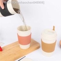 ✜▣ xianhaochen048906 1pc Copos De Café Com Tampas Palha Portátil Reutilizável Copo Lava-louças Seguras Ecológicas Caneca Cup