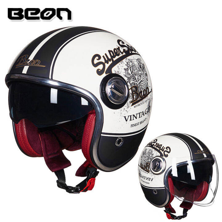 beon-vintage-motorcycle-helmet-3-4-helmet-double-lens-sun-blocker-open-face-helmet