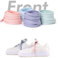 【HOT】﹊ 1 8mm Flat Thicken candy AF1 Kids Shoelaces Basketball Sneakers Sail Shoe Laces Accessories 60/100/120/140