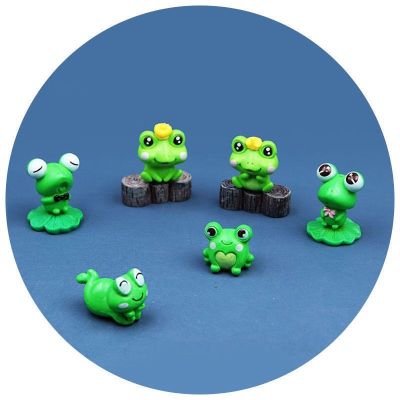 Cute little frog kingdom animal model furnishing articles mini micro miniature landscape sand table simulation accessories toys