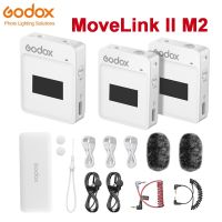 Godox MoveLink II M2 Wireless Lavalier Microphone Transmitter Receiver for Phone DSLR Camera Smartphone 2.4GHz Wireless Live Mic