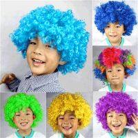 Christmas Party Curly Hair Wig Discor Rainbow Afro Clown wig Football Fan Adult Child Costume Party Costume Halloween PropsCPW75