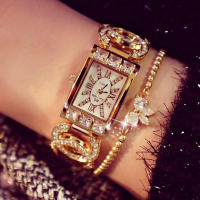 Luxury Women Watches Fashion Ladies Quartz Watches Dress Crystal Diamond Bracelet Watches Women Date Clock Relojes Para Mujer