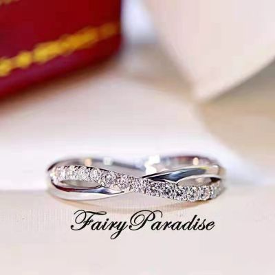 มงกุฎแหวนเพชรเพชรรูปกากบาทแหวนแต่งงานแฟชั่นสำหรับผู้หญิงเครื่องประดับแฟชั่นสำหรับทำสัญญายอดนิยม