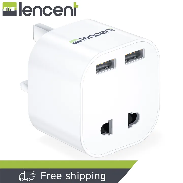 Lencent Singapore 2 Pin to 3 Pin USB Charger 13A Fuse Adaptor Plug Wall  Charger Electric Shaver Razor Adaptor Toothbrush Plug with 2 USB Ports for  Epilators Bathroom- White | Lazada Singapore