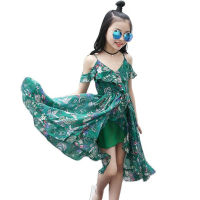 Summer Dress Girl Bohemia Beach Dress For Girl Sleeveless Dress Child Teenage Girls Clothing 6 8 10 12 14