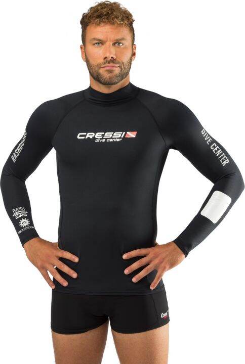 CRESSI Rash Guard Homme Manches Longues – Protection UV UPF 50+ – Tissu Élastique Respirant – Idéal Natation, Surf & Sports Aquatiques