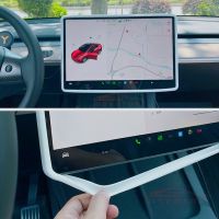 Tesla Model 3 Y Silicone Protective Frame Edge Cover Central Control Navigation Screen Protector Trim 2022 2021 Car Accessories