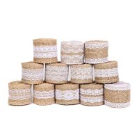 10M Natural Jute Burlap Lace Ribbon Rustic Vintage Wedding Decor Hessian Roll Christmas Party Supplies DIY Crafts Tape 5cm Wide Gift Wrapping  Bags