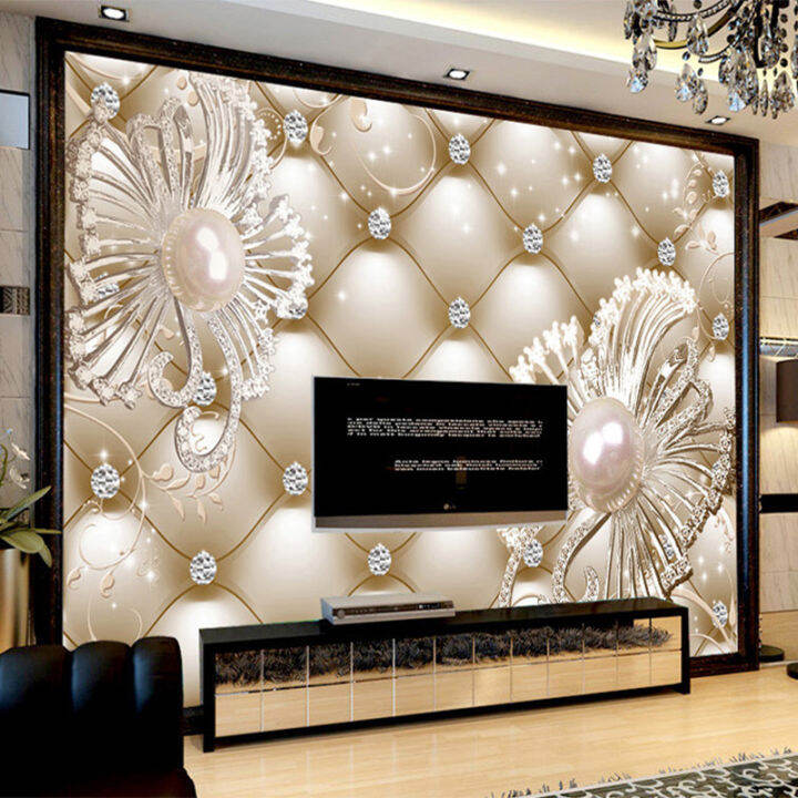 hot-custom-mural-wallpaper-3d-soft-pack-diamond-jewelry-flower-luxury-wall-paper-hotel-living-room-tv-backdrop-murales-de-pared-3d