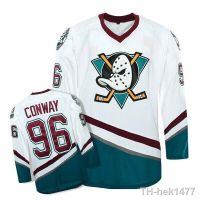 【hot】✎✎  Hockey Jersey The Mighty Ducks Movie 96  Conway Stitched Sleeve