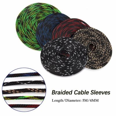 5 Meter/20 Meter 4/6/8/10/12/15/20/25mm Braided Sleeve Tight PET Expandable Cable Sleeves Sheathing Wire Gland Cables Protection