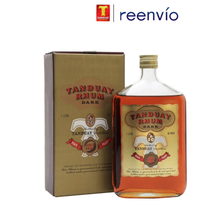 Tanduay Rhum Dark 1L with Gift Box Lazada PH