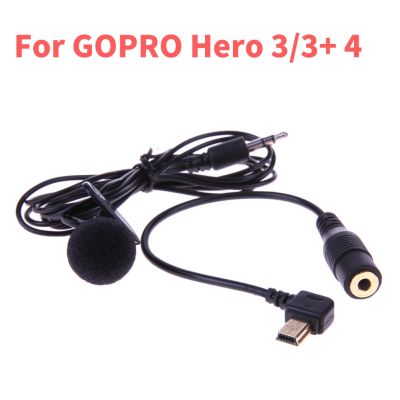 ไมโครโฟนไมค์ภายนอก3.5มม. สำหรับ GOPRO Hero 3/3 4,อุปกรณ์เสริมสายอะแดปเตอร์เสียง