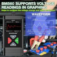 Kingbolen BM560 Car Battery Tester 6V 12V BM580 Battery Analyzer Cranking Test Charging Test Load Test BM550 PK KW650