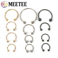 【YF】 2/4Pcs Metal O Ring Buckles U-shaped Bikini Swimsuit Clothes Collar Strap Decorative Connector Screw Clasp Hardware Accessories