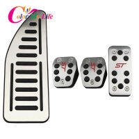 2021Color My Life Car Gas Fuel Pedal Set Brake Pedals Rest Foot Pedal Covers for Ford Focus 2 3 4 MK2 MK3 MK4 RS ST Kuga Escape