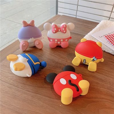 shuohaa166 cute ass case compatible for airpods 1/2/3/pro case funny Disney characters Minnie Mickey Winnie the pooh Donald Duck Daisy butt protectie cover soft silicone