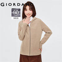 Giordanoผู้หญิง เสื้อสเวตเตอร์เปิดปิดผ้าฟลีซ Free Shipping 13372820