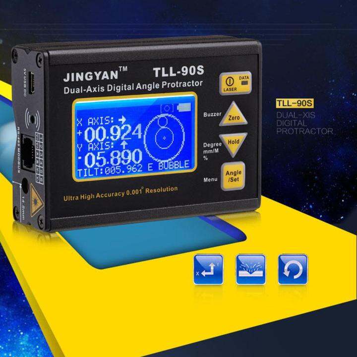 tll-90s-super-high-precision-angle-meter-0-005-professional-dual-axis-digital-laser-level-inclinometer-angle-protractor-with-lcd-display-100-240v-50-60hz