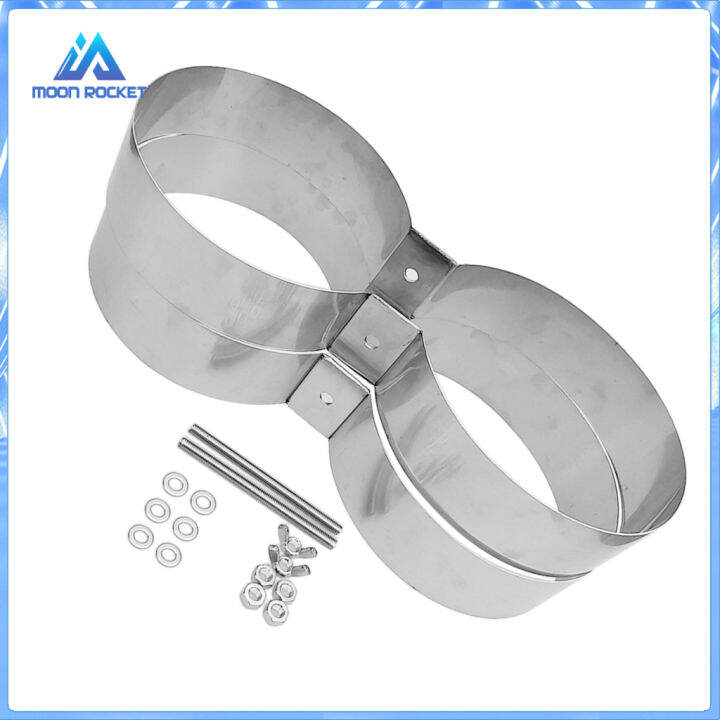 Moon ROCKET Stainless Steel Double Scuba Diving Cylinder Tank Bands for