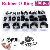 Boxed 200Pcs Silicone Rubber O-ring Repair Kit Faucet Sealing Valve Waterproof Machine Oil-Resistant Gasket Combination Kit