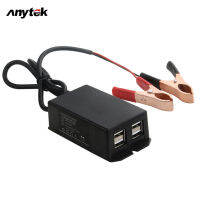 ANYTEK รถจักรยานยนต์แบตเตอรี่คลิปชาร์จโทรศัพท์มือถือ4-In-1 Usb อะแดปเตอร์ชาร์จอย่างรวดเร็วสำหรับลำโพงไฟ Led ตัวนำทาง