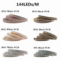 1m 144LEDs DC5V WS2812B 2812 Led Pixel Strip Individually Addressable Smart RGB Led Strip Light Tape Black White PCB IP306567