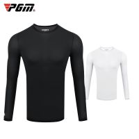 PGM Golf Men Shirts Summer Ice Silk Sun Protection Anti UV Ultra-thin Breathable Casual Long-sleeved Bottom Shirt YF307